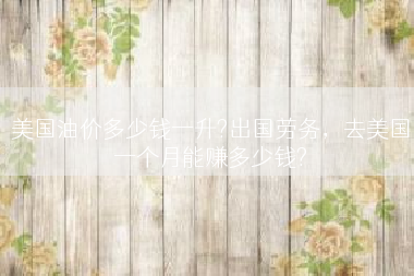 美国油价多少钱一升?出国劳务，去美国一个月能赚多少钱?