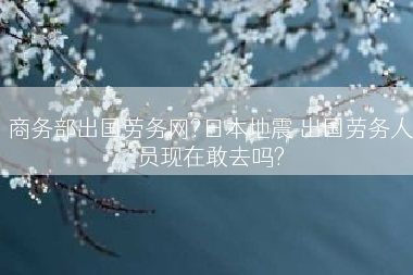 商务部出国劳务网?日本地震 出国劳务人员现在敢去吗?
