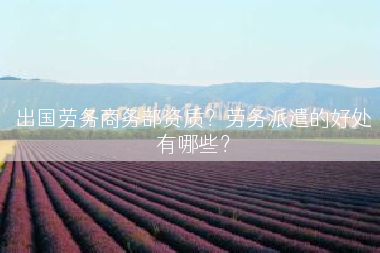 出国劳务商务部资质？劳务派遣的好处有哪些？