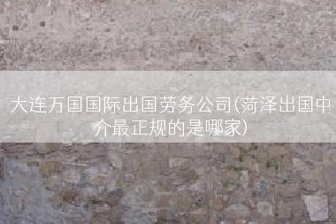 大连万国国际出国劳务公司(菏泽出国中介最正规的是哪家)
