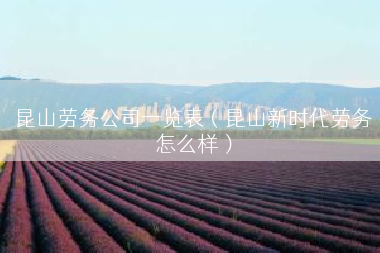 昆山劳务公司一览表（昆山新时代劳务怎么样）