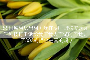 58同城租房出租（我在58同城投简历乐轩科技打电话给我了我去面试时问我要了300的押金是真的吗）