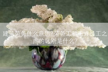 建筑劳务什么意思?劳务工和正式员工之间的区别是什么?