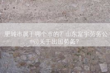 肥城市属于哪个市的？山东富宇劳务公司关于出国劳务？